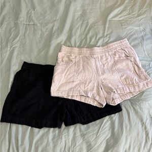 Pack of 2 Old Navy Linen Shorts - Khaki and Black